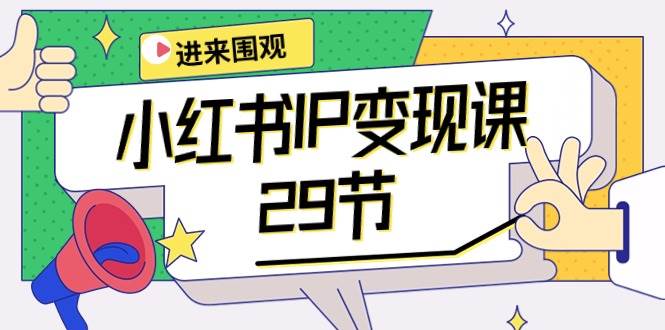 小红书IP变现课：开店/定位/IP变现/直播带货/爆款打造/涨价秘诀/等等/29节-爱省资源网
