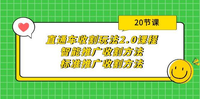 直通车收割玩法2.0课程：智能推广收割方法+标准推广收割方法（20节课）-爱省资源网