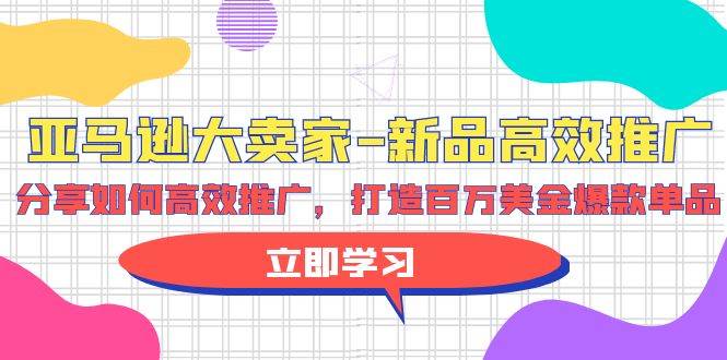 亚马逊 大卖家-新品高效推广，分享如何高效推广，打造百万美金爆款单品-爱省资源网
