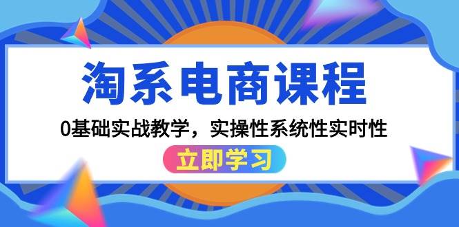 淘系电商课程，0基础实战教学，实操性系统性实时性（15节课）-爱省资源网