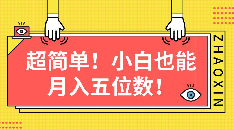 超简单图文项目！小白也能月入五位数-爱省资源网