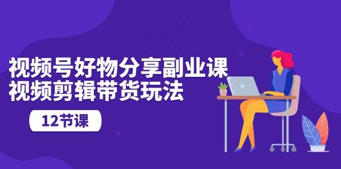 视频号好物分享副业课，视频剪辑带货玩法（12节课）-爱省资源网