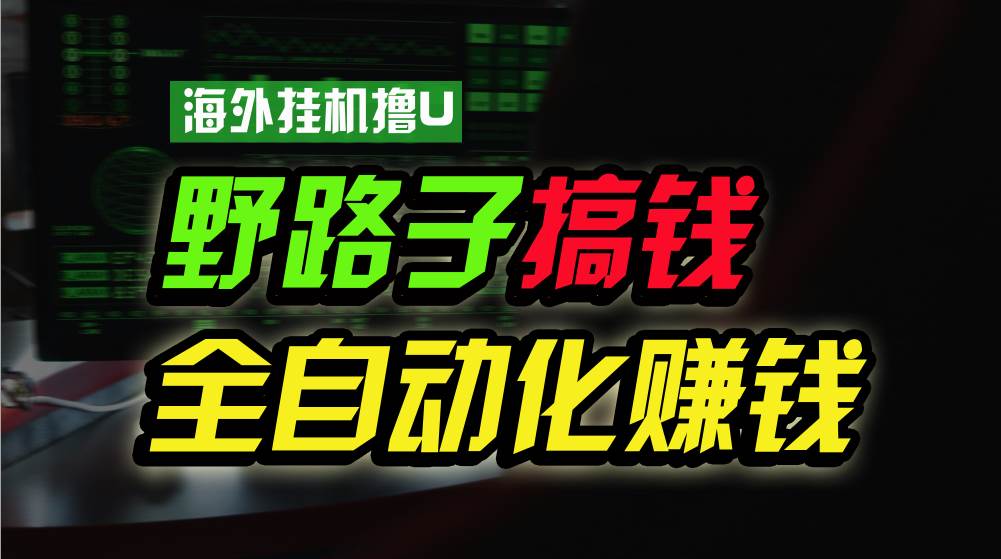 海外挂机撸U新平台，日赚8-15美元，全程无人值守，可批量放大，工作室内…-爱省资源网