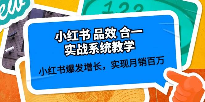 小红书 品效 合一实战系统教学：小红书爆发增长，实现月销百万 (59节)-爱省资源网
