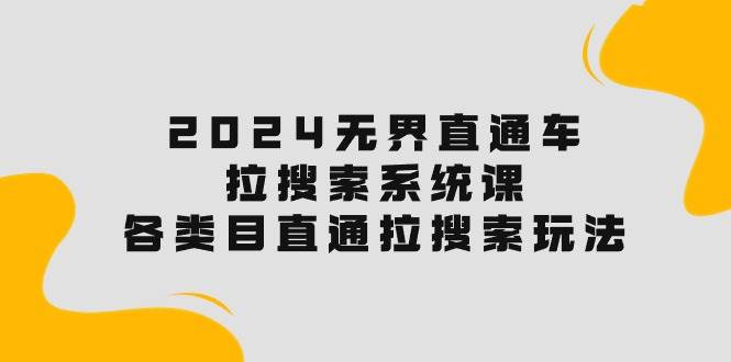 2024无界直通车·拉搜索系统课：各类目直通车 拉搜索玩法！-爱省资源网