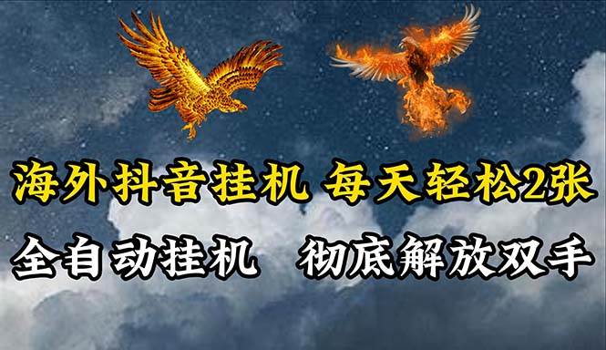 海外抖音挂机，全自动挂机，每天轻松两张-爱省资源网