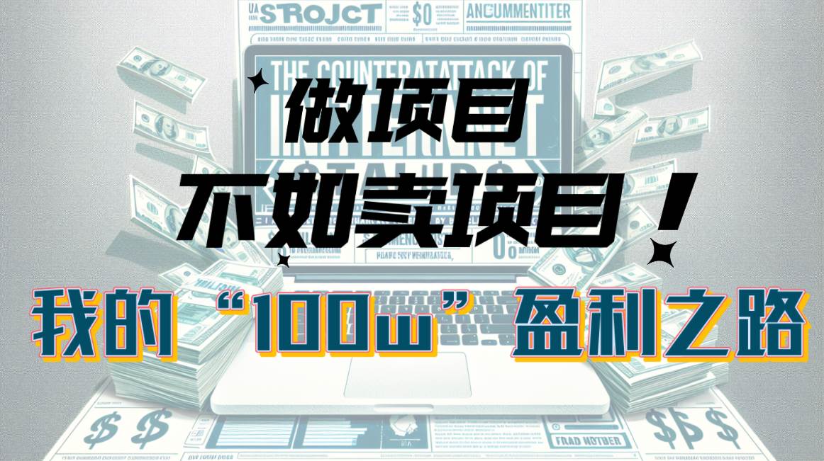 为什么做项目不如卖项目？我的100W+盈利之路-爱省资源网