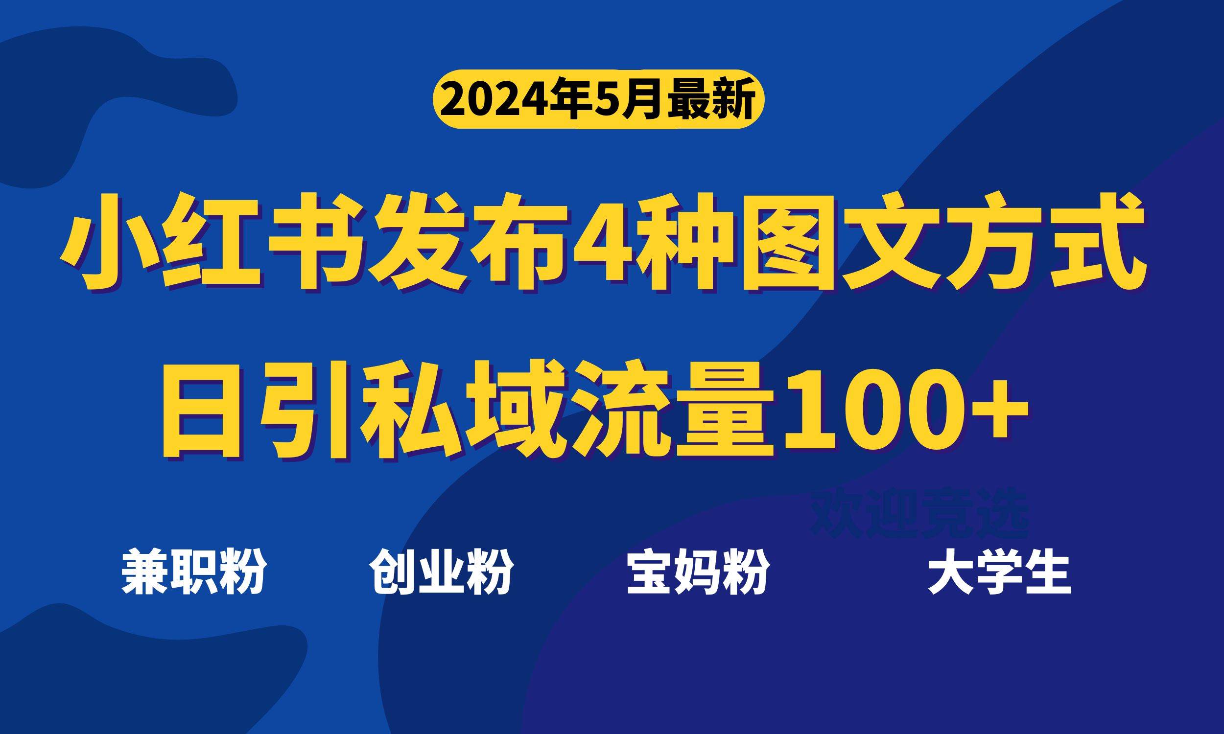 最新小红书发布这四种图文，日引私域流量100+不成问题，-爱省资源网
