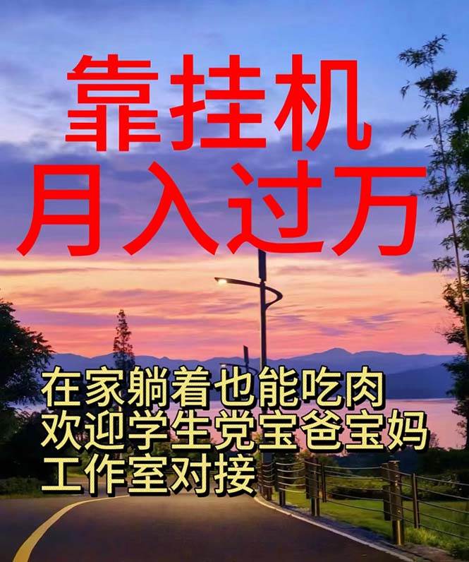 靠挂机，日入1000+，躺着也能吃肉，电脑手机都可挂-爱省资源网