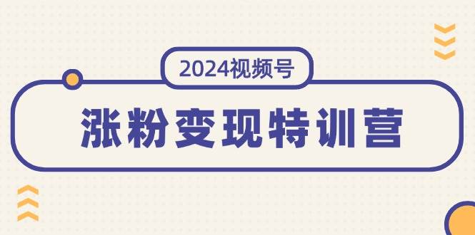 2024视频号-涨粉变现特训营：一站式打造稳定视频号涨粉变现模式（10节）-爱省资源网