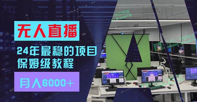 24年最稳项目“无人直播”玩法，每月躺赚6000+，有手就会，新手福音-爱省资源网