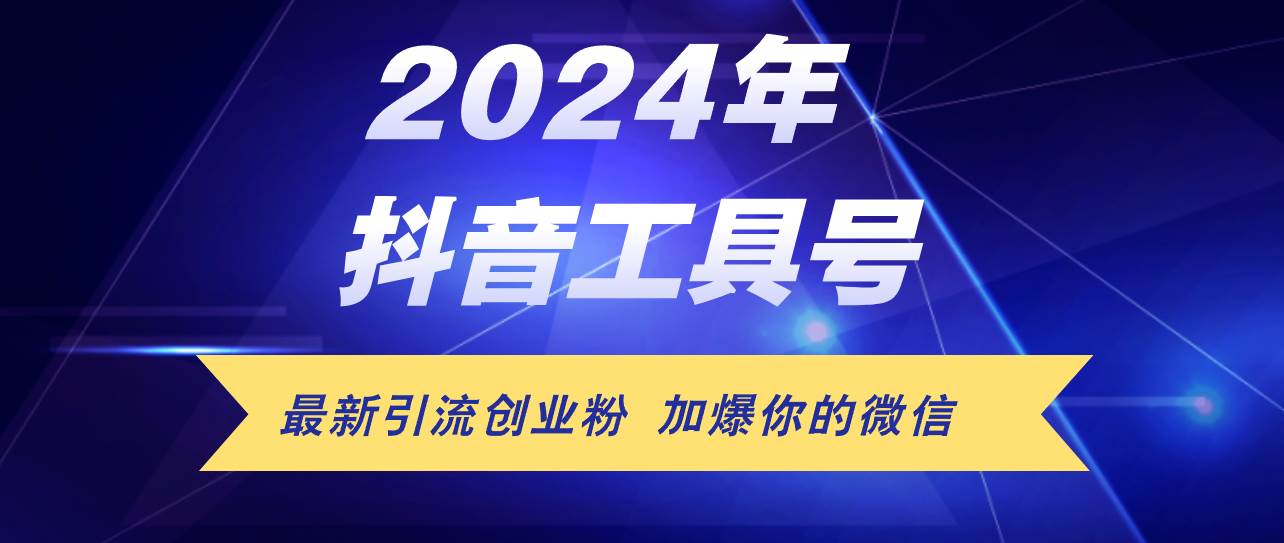 24年抖音最新工具号日引流300+创业粉，日入5000+-爱省资源网