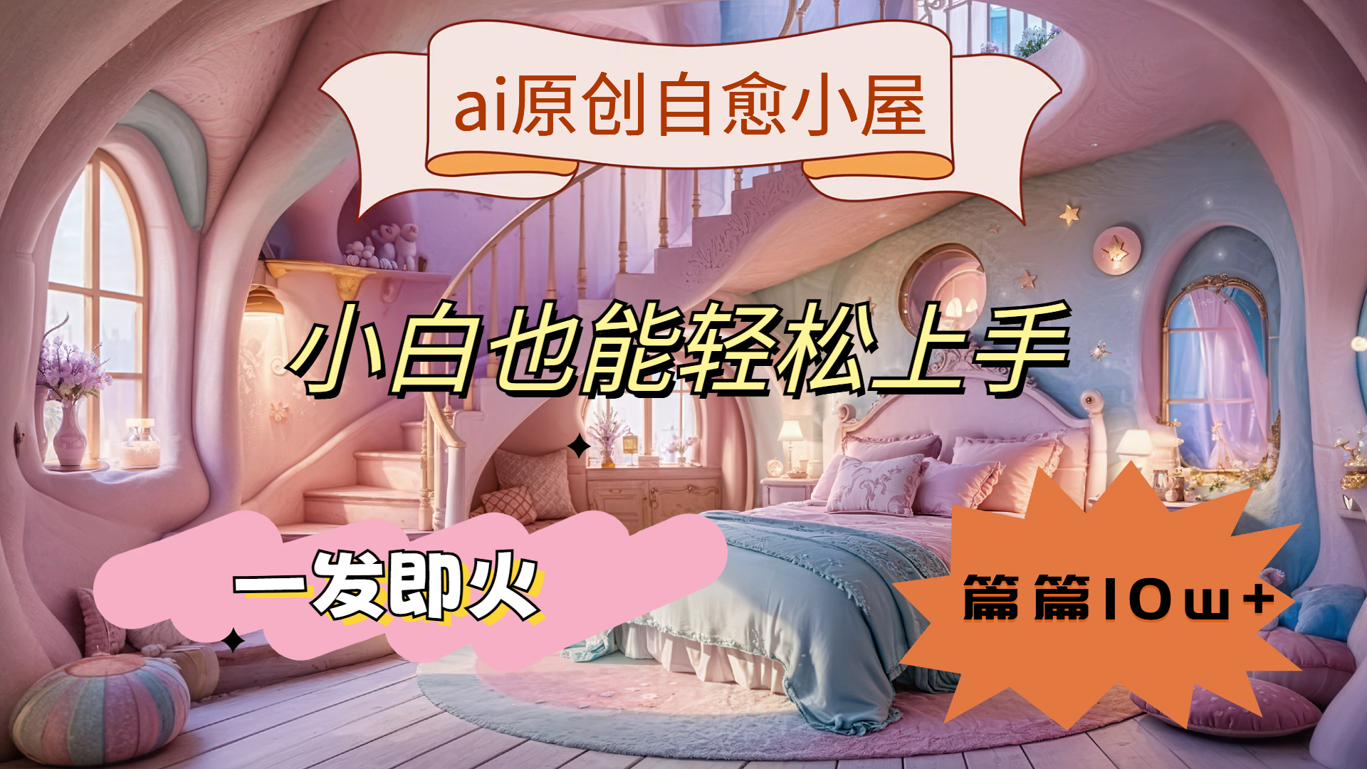 ai原创治愈小屋，小白也能轻松上手，一发即火，篇篇10w+-爱省资源网