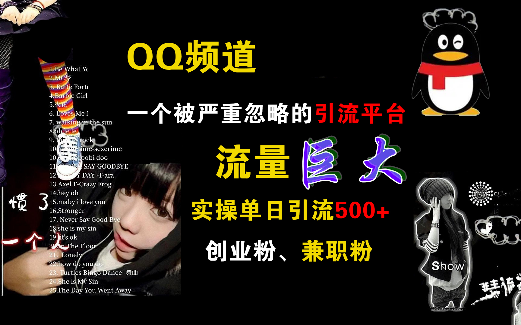 QQ频道，一个被严重忽略的引流平台，流量巨大，实操单日引流500+创业粉、兼职粉-爱省资源网