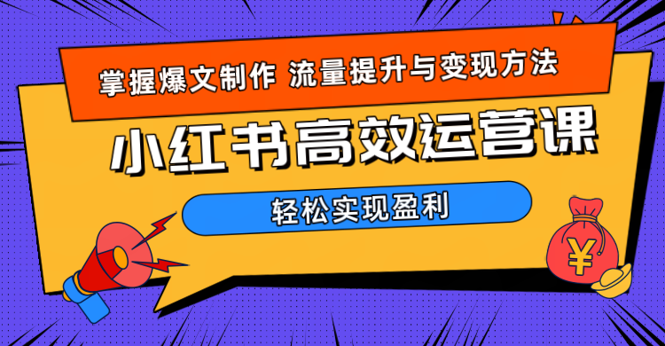 价值980小红书运营操作指南-爱省资源网