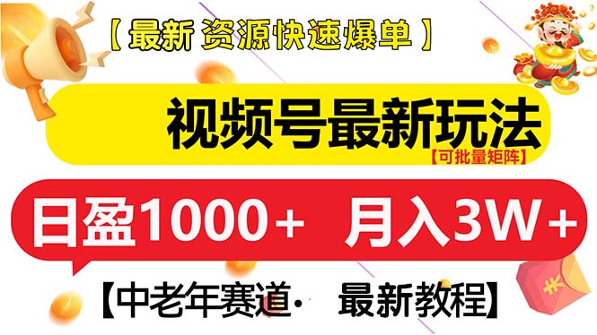 视频号最新玩法 中老年赛道 月入3W+-爱省资源网