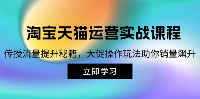 淘宝&天猫运营实战课程，传授流量提升秘籍，大促操作玩法助你销量飙升-爱省资源网