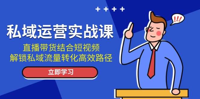 私域运营实战课：直播带货结合短视频，解锁私域流量转化高效路径-爱省资源网