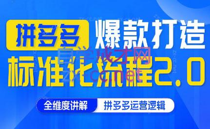 云杉老师·拼多多爆款打造标准化流程2.0-爱省资源网