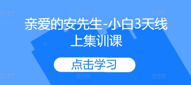 亲爱的安先生-小白3天线上集训课-爱省资源网