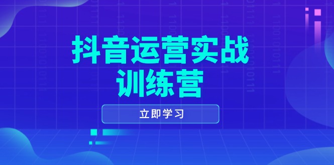 抖音运营实战训练营，0-1打造短视频爆款，涵盖拍摄剪辑、运营推广等全过程-爱省资源网