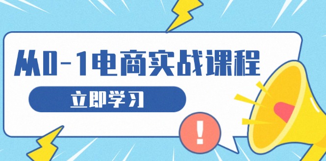 从零做电商实战课程，教你如何获取访客、选品布局，搭建基础运营团队-爱省资源网