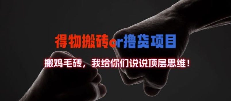 得物搬砖撸货项目?掰下数据，我给你们说说顶层思维【揭秘】-爱省资源网