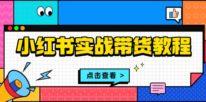 小红书实战带货教程：从开店到选品、笔记制作、发货、售后等全方位指导-爱省资源网