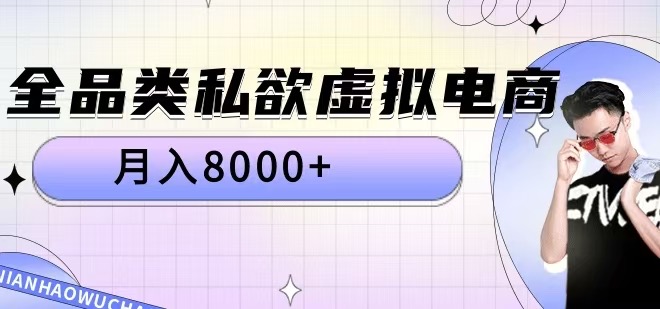 全品类私欲虚拟电商，月入8000+【揭秘】-爱省资源网