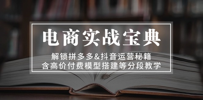 电商实战宝典 解锁拼多多&抖音运营秘籍 含高价付费模型搭建等分段教学-爱省资源网