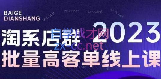 白戈电商·23年淘系批量高客单+24年全域电商矩阵-爱省资源网