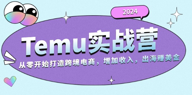 2024Temu实战营：从零开始打造跨境电商，增加收入，出海赚美金-爱省资源网