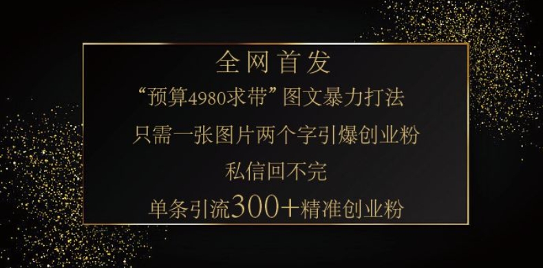 小红书神奇图片引流法，只需一张图，就能单条笔记凭借此方法，轻松引流 300 + 精准创业粉-爱省资源网
