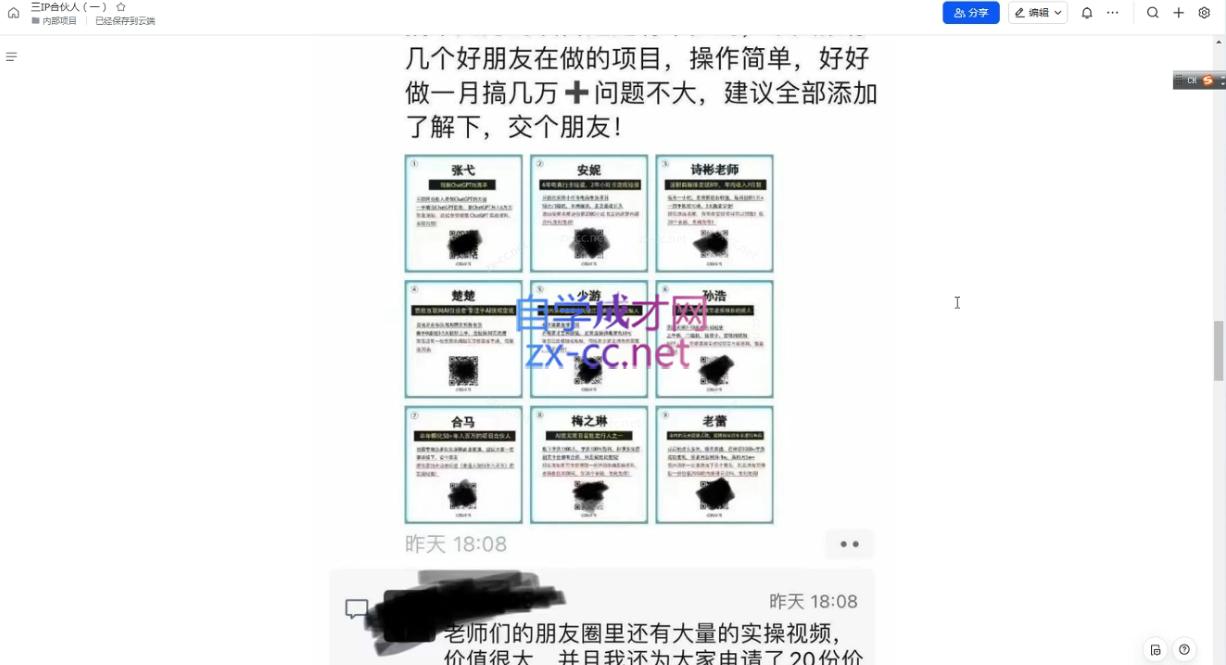 君哥·IP合伙人知识付费虚拟项目(更新)-爱省资源网