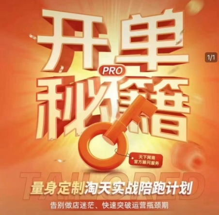 淘宝开单秘籍PRO，量身定制淘天实战陪跑计划，告别做店迷茫、快速突破运营瓶颈期-爱省资源网