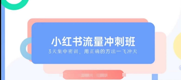 小红书流量冲刺班2025，最懂小红书的女人，快速教你2025年入局小红书-爱省资源网