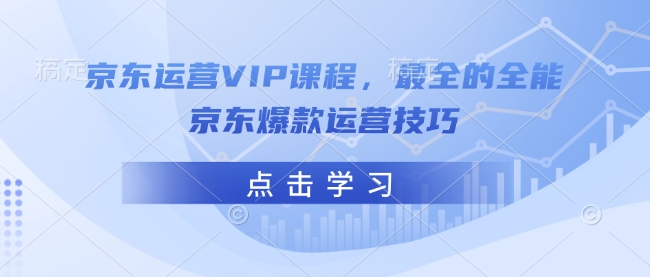 京东运营VIP课程，最全的全能京东爆款运营技巧-爱省资源网