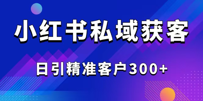 2025最新小红书平台引流获客截流自热玩法讲解，日引精准客户300+-爱省资源网