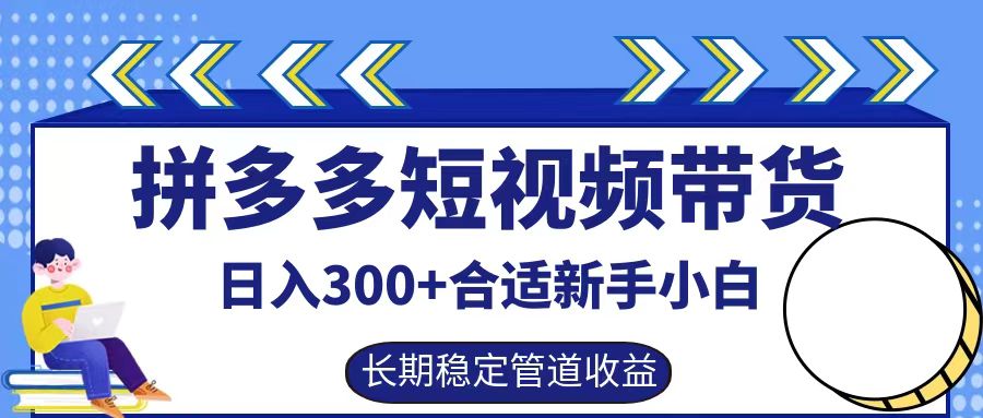 拼多多短视频带货日入300+，实操账户展示看就能学会-爱省资源网